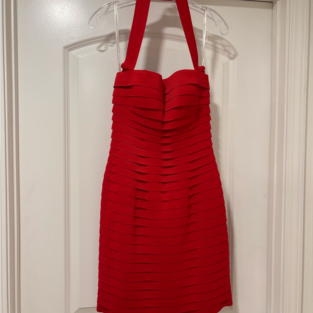 Sherri Hill Strapless Red Dress